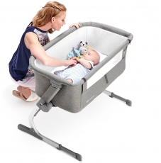 Приставні ліжечко-колиска Kinderkraft Uno Grey